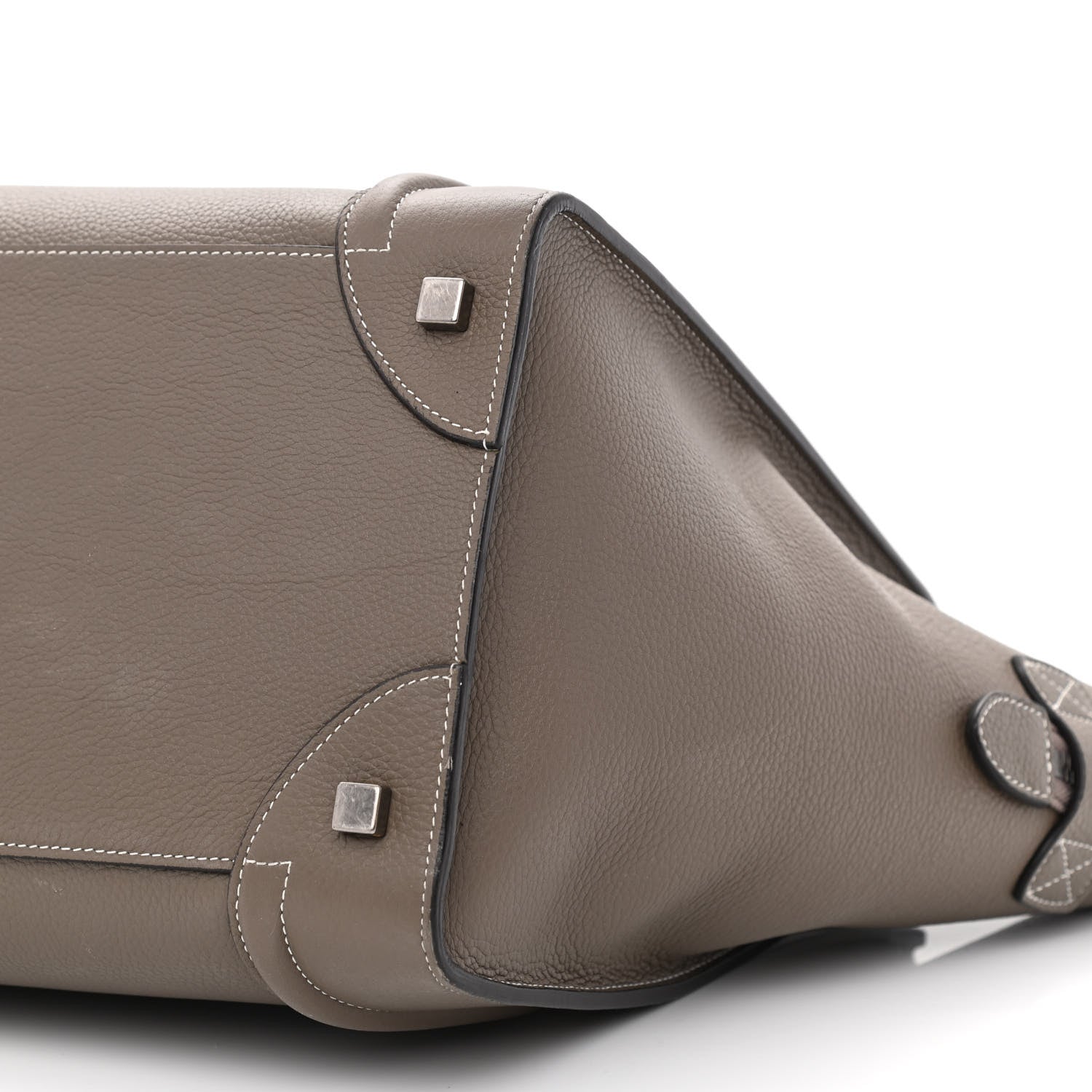 Celine Drummed Calfskin Mini Luggage Bag Souris 10 of 14