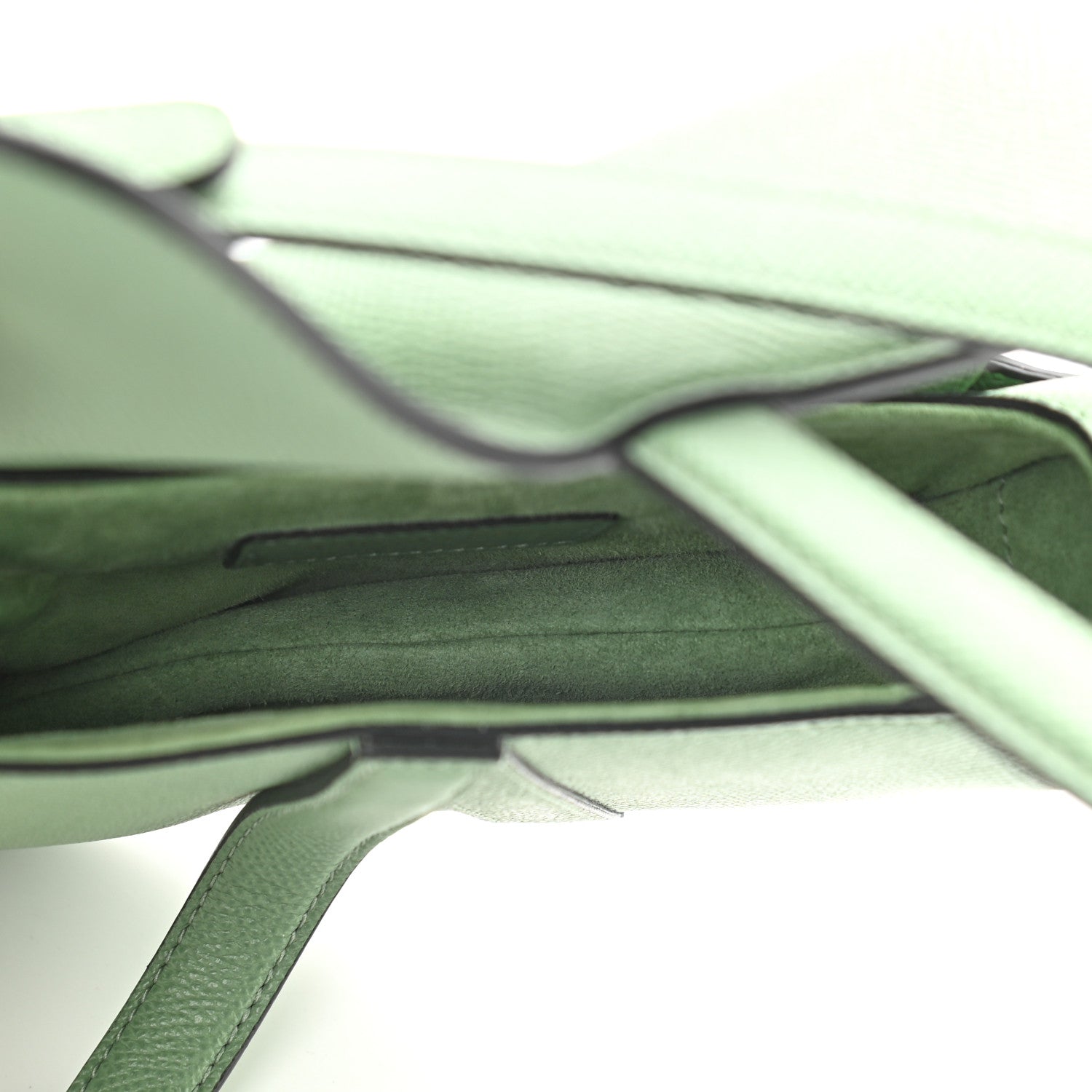 Christian Dior Grained Calfskin Mini Saddle Bag Green 5 of 9