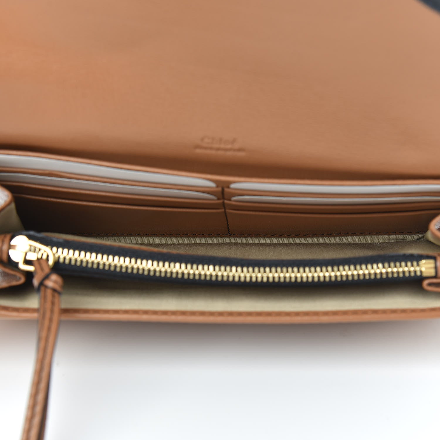 Chloe Calfskin Patchwork Wallet Black Nude 5 of 10