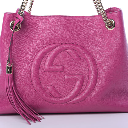 Gucci Cellarius Calfskin Medium Soho Chain Shoulder Bag Bright Bouganville 8 of 10