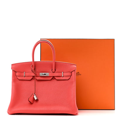Hermes Taurillon Clemence Birkin 35 Rose Jaipur 11 of 11