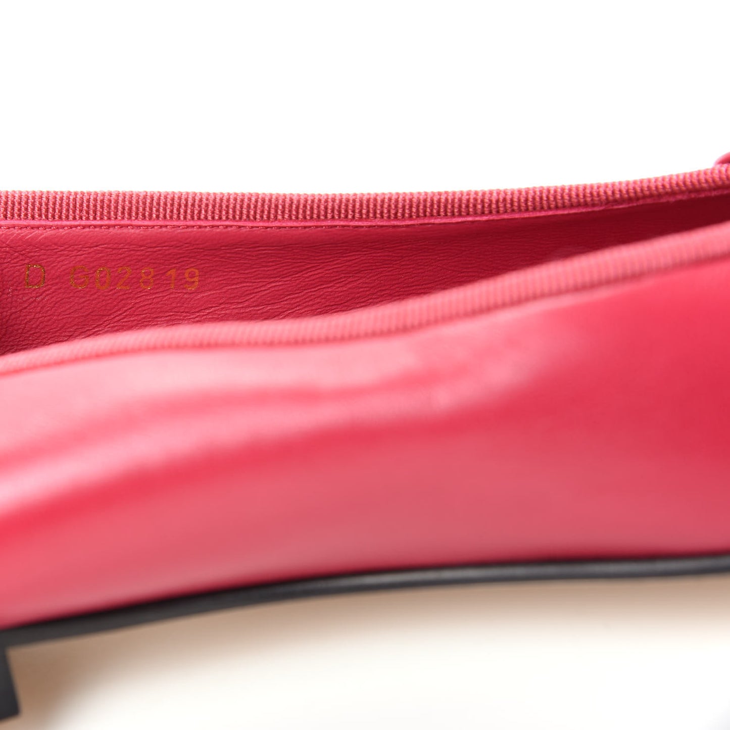 Lambskin Cap Toe CC Ballerina Flats 39.5 Pink Black