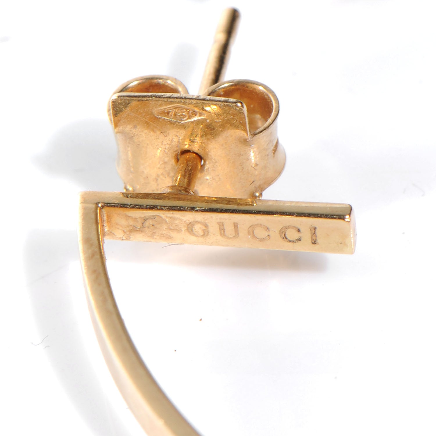 Gucci 18K Rose Gold G Hoop Earrings 3 of 5