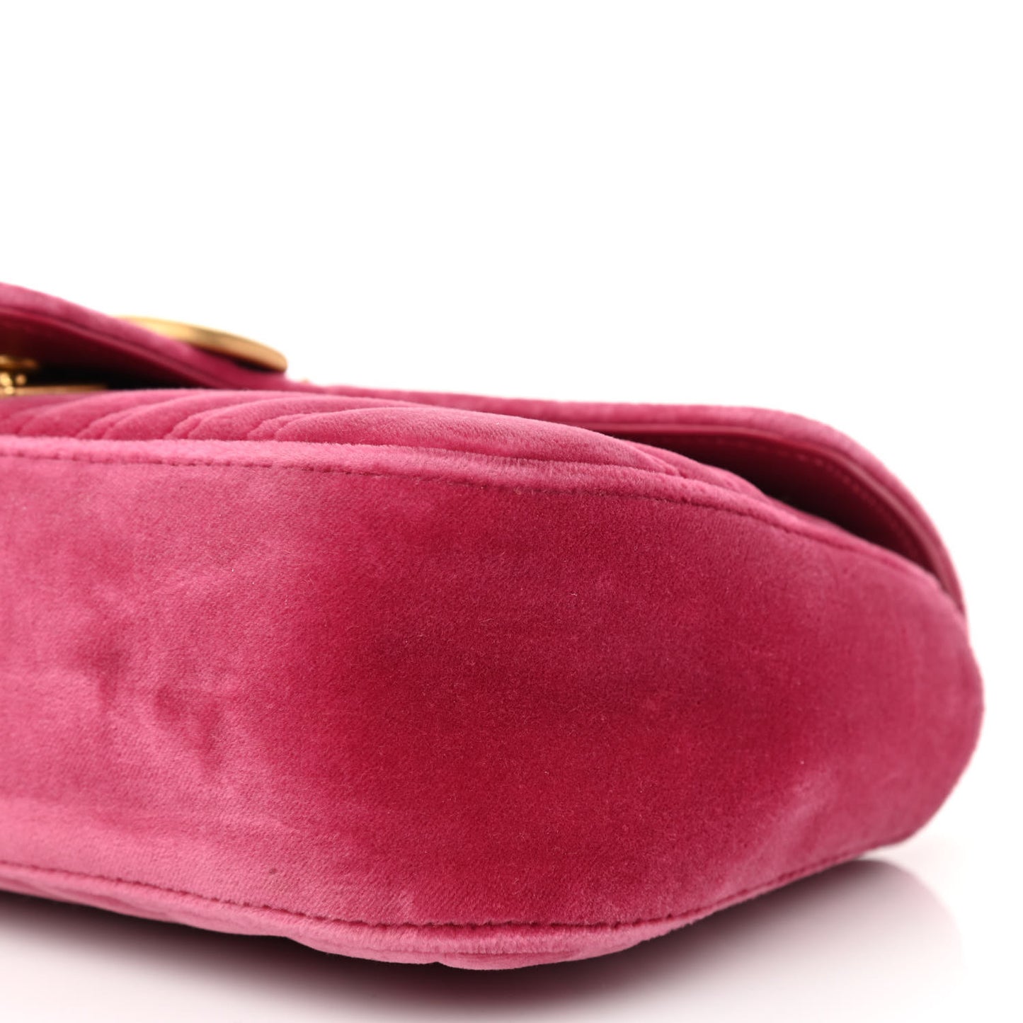 Velvet Matelasse Small GG Marmont Shoulder Bag Light Raspberry Rose