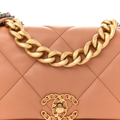 Chanel Lambskin Quilted Large Chanel 19 Flap Brown 8 of 12