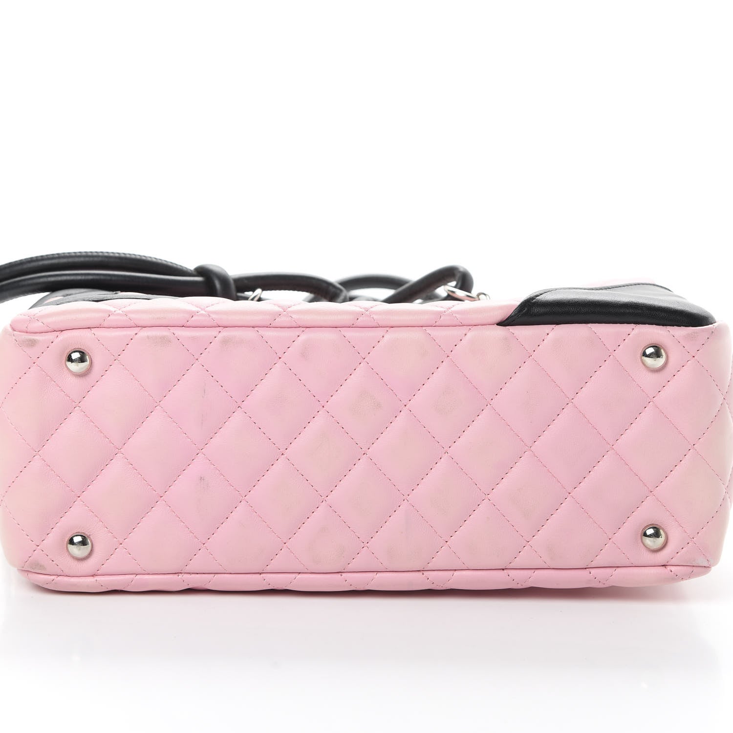 Chanel Calfskin Quilted Large Cambon Bowler Pink Black 13 of 17