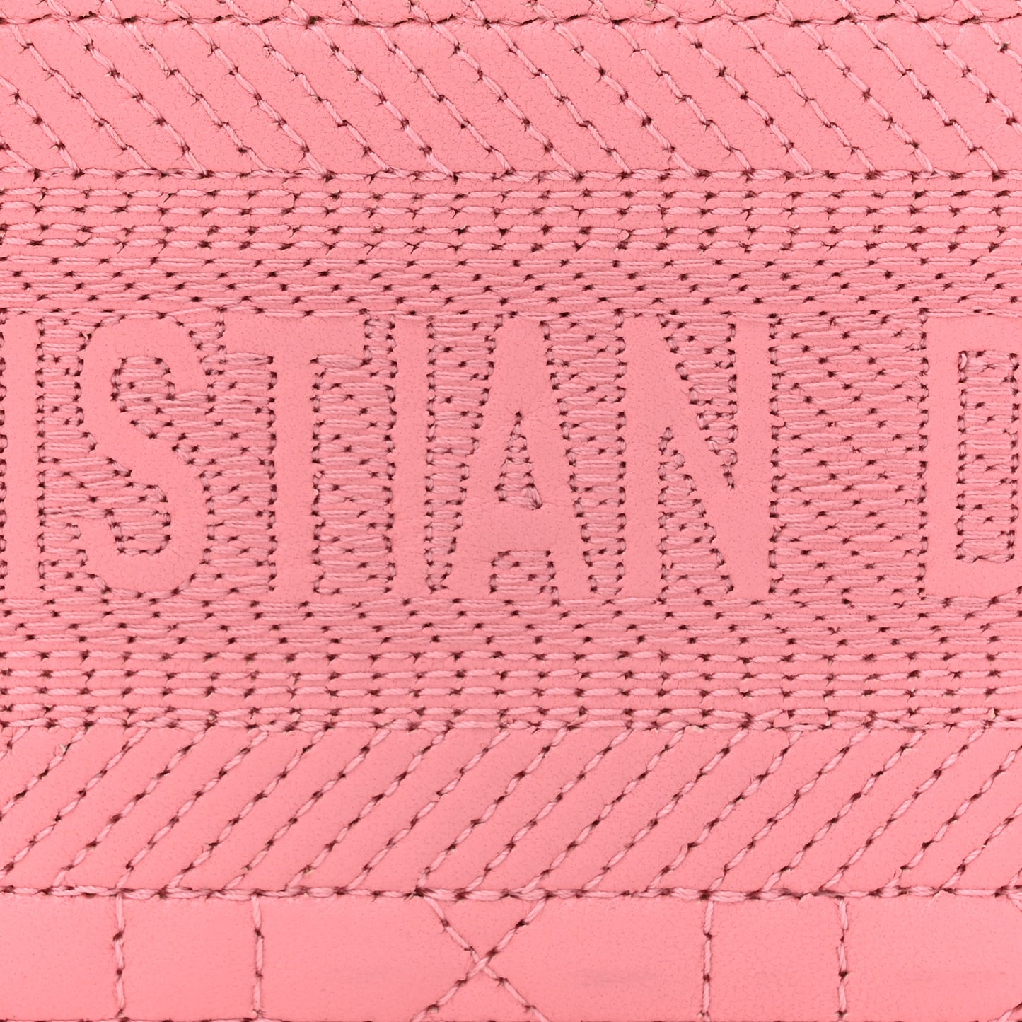 CHRISTIAN DIOR Lambskin Cannage Small Diortravel Vanity Case Pink