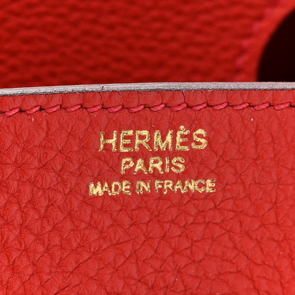 Hermes Togo BIRKIN 30 Rouge Casaque 6 of 21