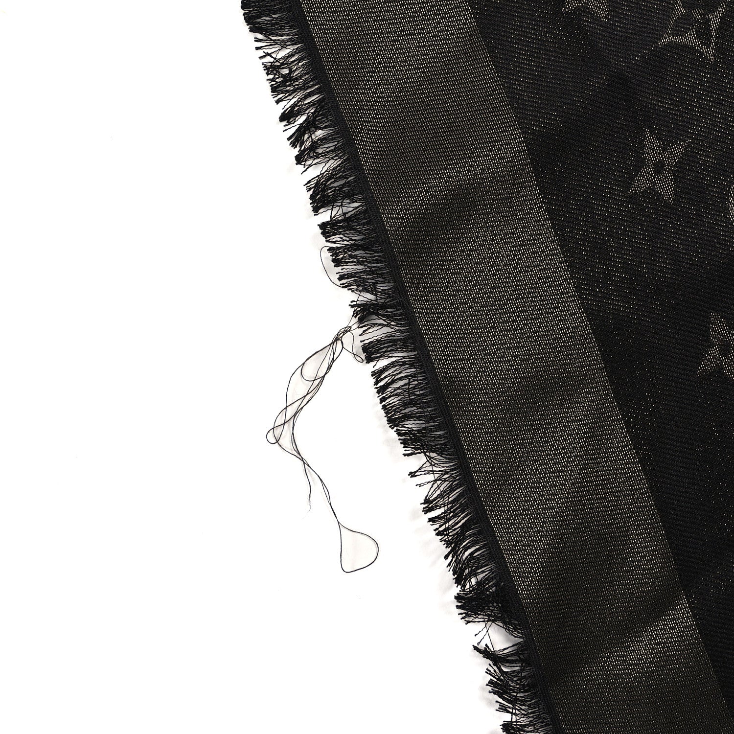 Louis Vuitton Silk Lurex Wool So Shine Monogram Shawl Black 3 of 4