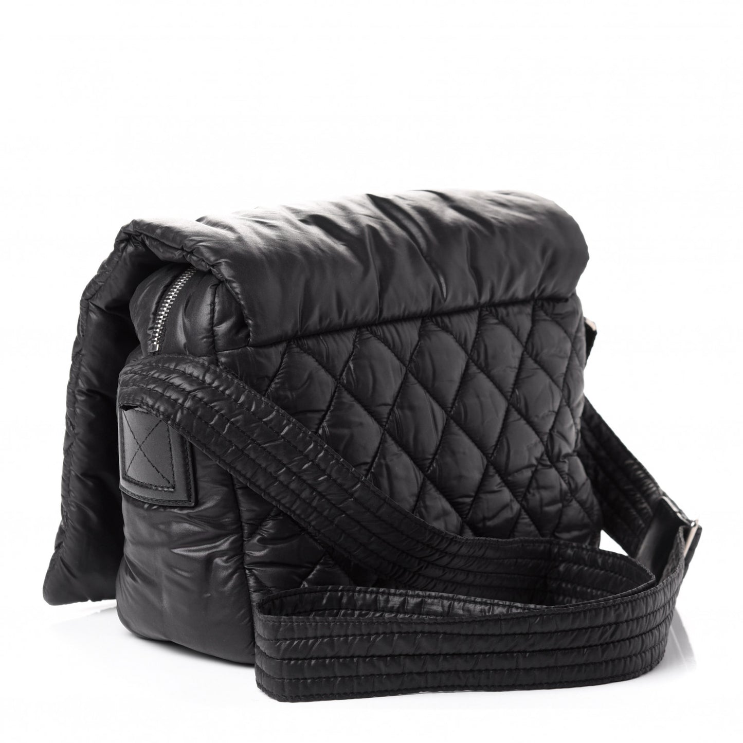 Nylon Small Coco Cocoon Messenger Bag Black