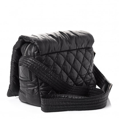 Chanel Nylon Small Coco Cocoon Messenger Bag Black 2 of 5