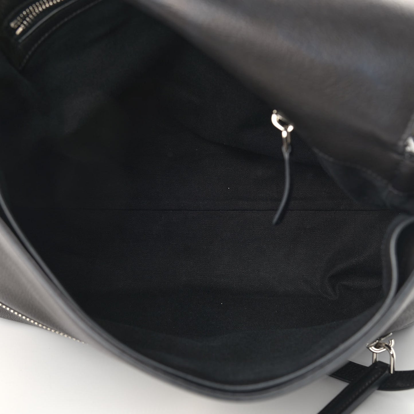 Waxy Grained Calfskin Medium Pandora Pure Flap Bag Black