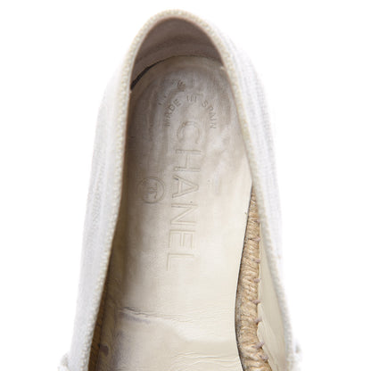 Chanel Linen CC Espadrilles 39 Beige Black 8 of 14