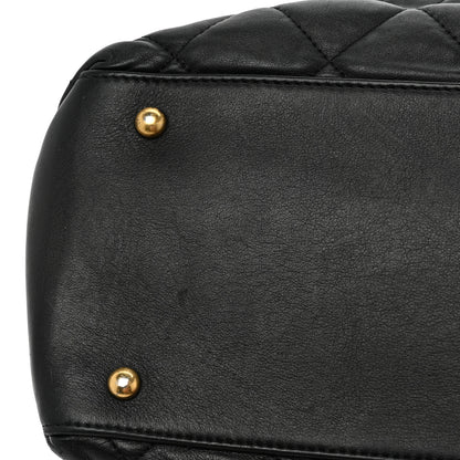 Chanel Calfskin Quilted Large Soft Elegance Tote Black 21 of 25