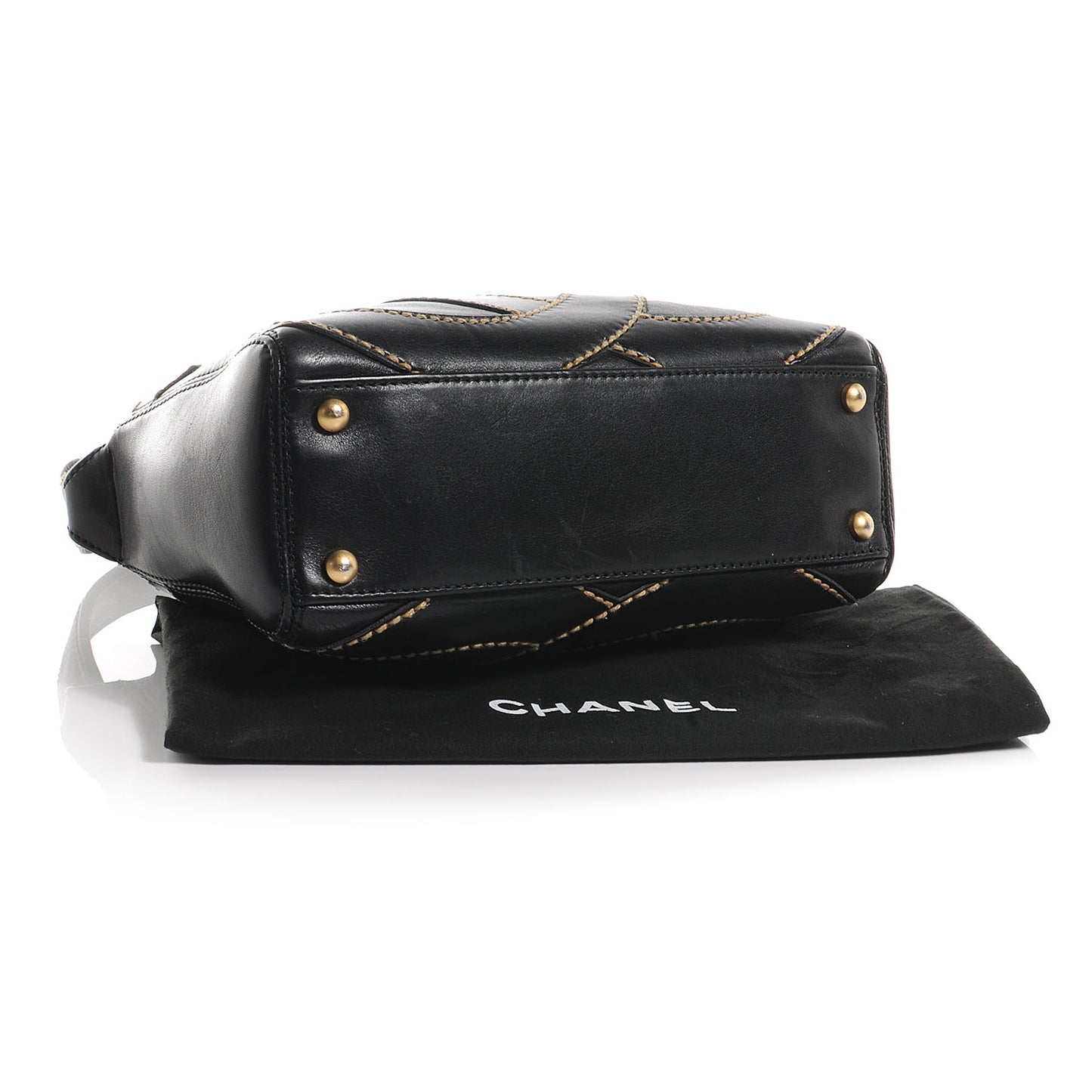 Caviar CC Stitched Small Hobo Black