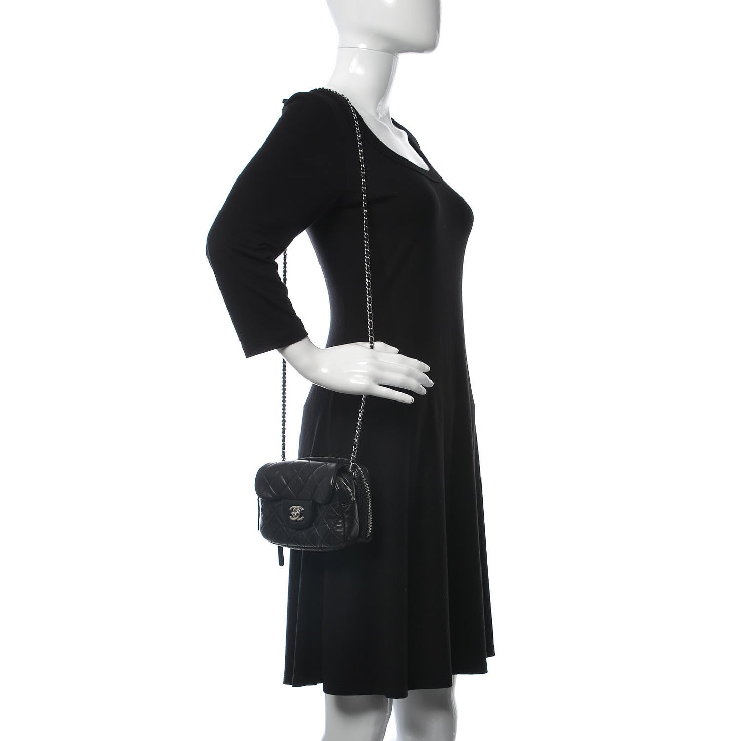 Lambskin Quilted New Mini Flap Black