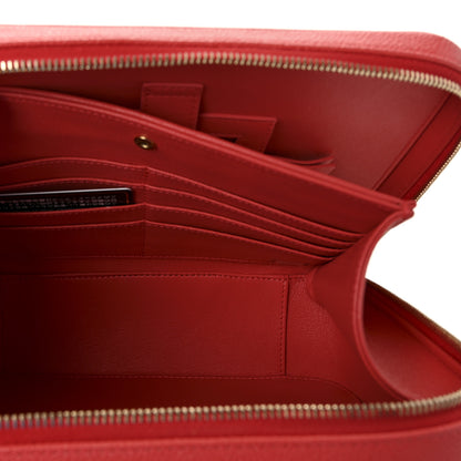 Chanel Caviar Quilted Large CC Filigree Vanity Case Coral 5 of 10