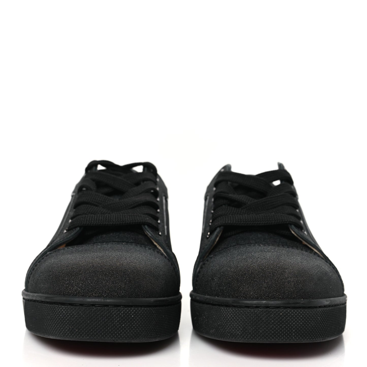 Glitter Calfskin Vieira Flat Sneakers 40 Black