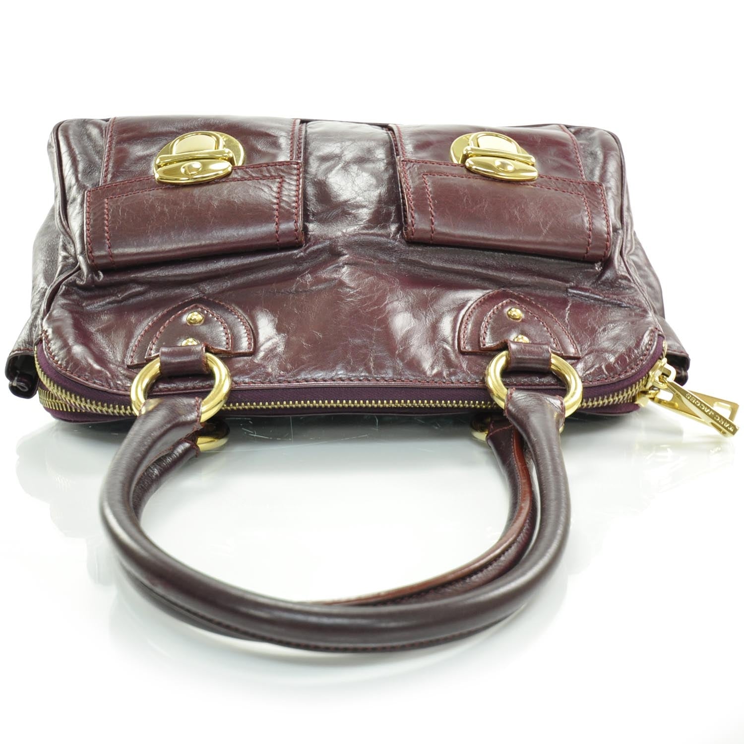 Marc Jacobs Leather Blake Satchel Plum 5 of 11