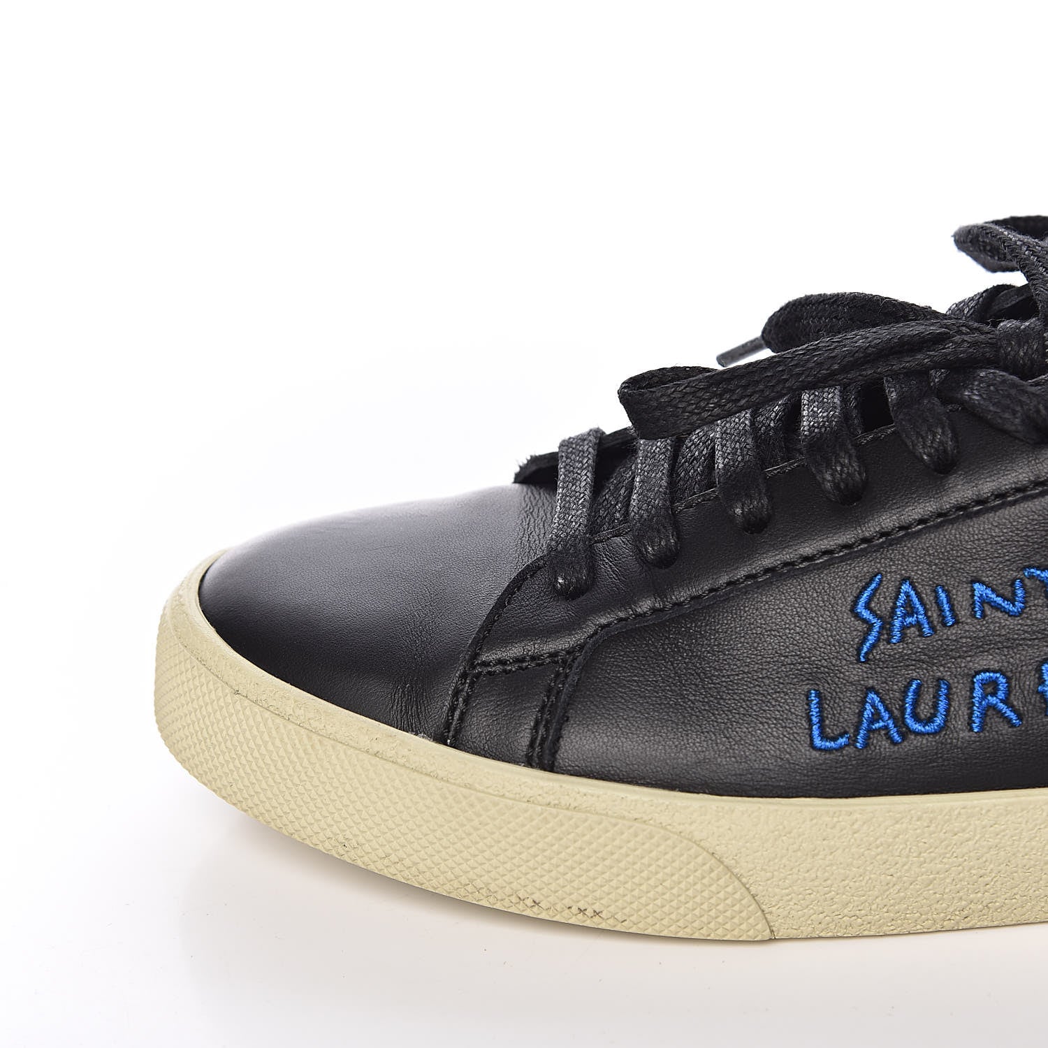 Saint Laurent Calfskin Court Classic Sneakers 39 Black 12 of 16