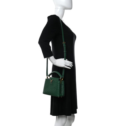 Louis Vuitton Ostrich Capucines Mini Mint 2 of 10