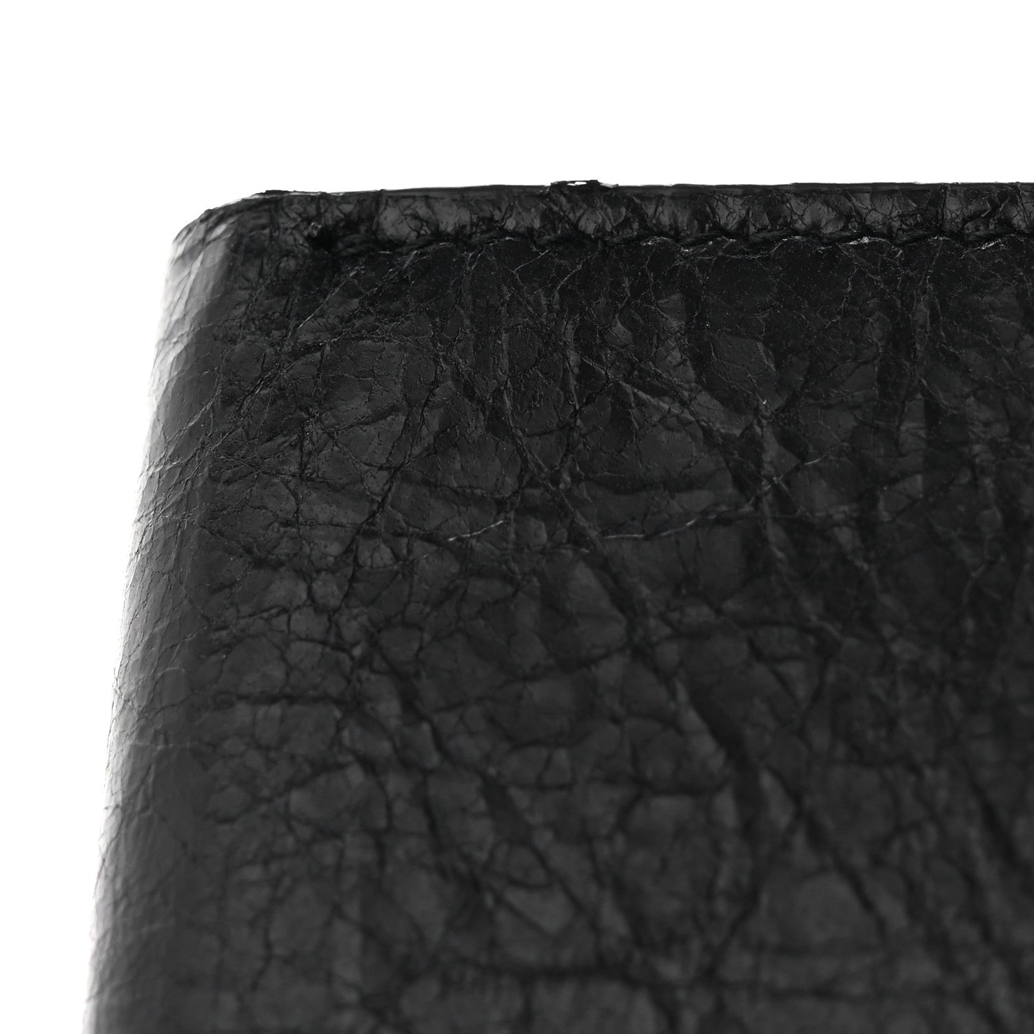 Balenciaga Agneau Arena Classic Silver Hardware Mini Wallet Black 9 of 10