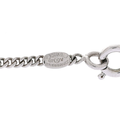 Chanel Enamel CC Pendant Necklace Black Silver 3 of 3