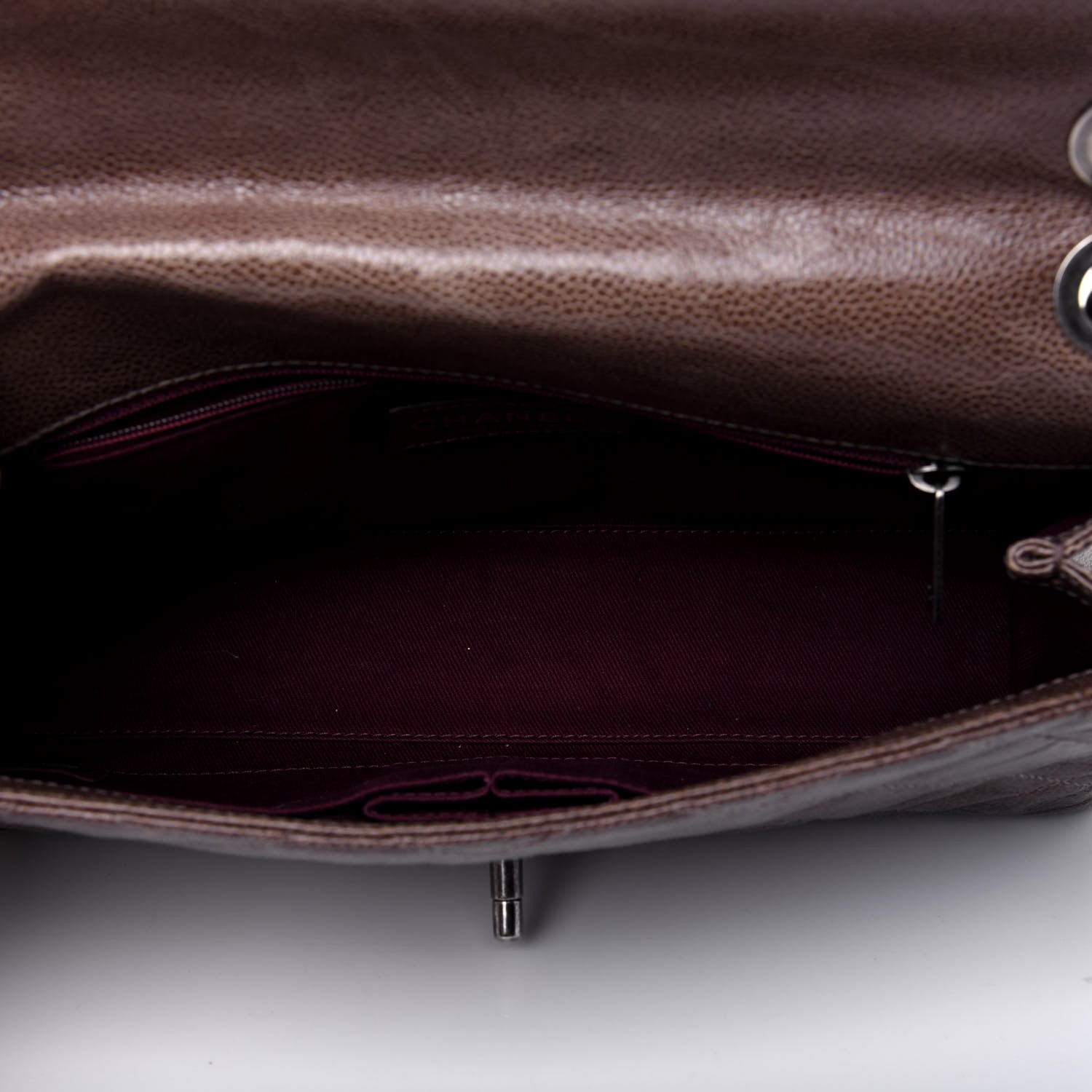Chanel Crumpled Grained Calfskin Medium CC Crave Flap Brown 5 of 10