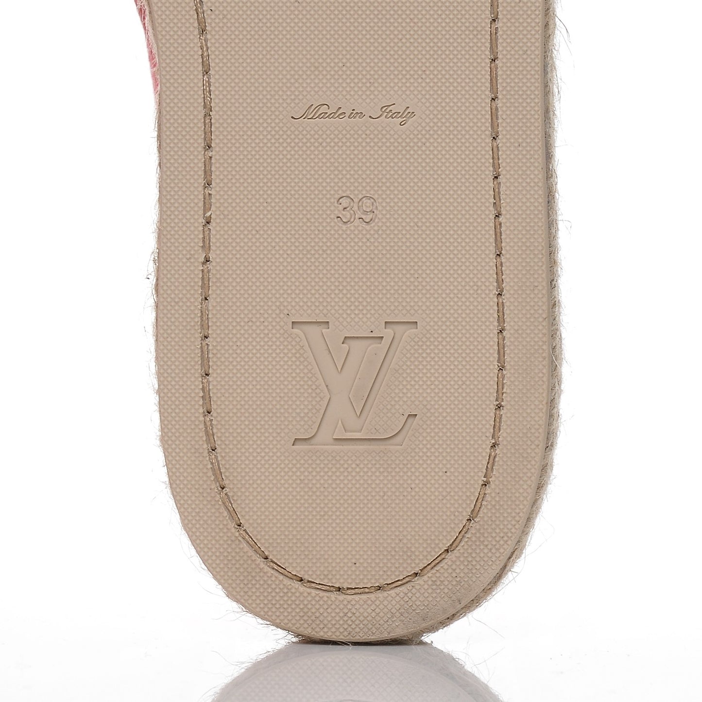 Canvas Blue Shore Espadrille Flats 39 Corail