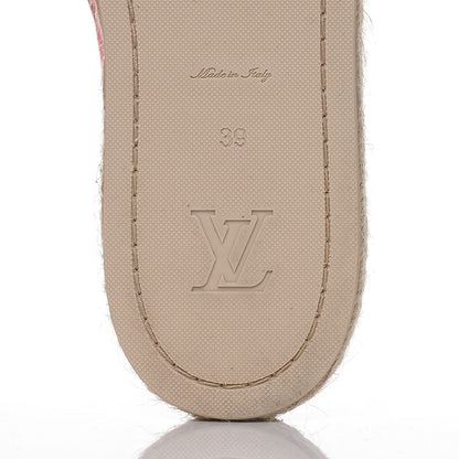 Louis Vuitton Canvas Blue Shore Espadrille Flats 39 Corail 6 of 7