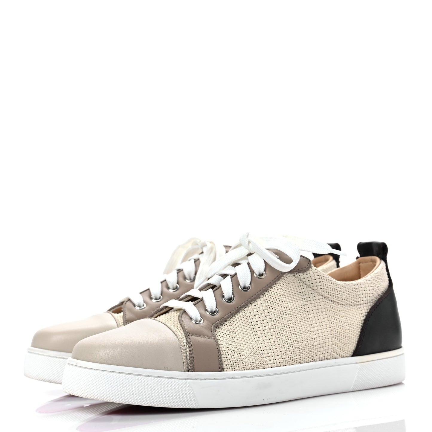 Calfskin Mens Junior Orlato Flat Sneakers 42 Natural