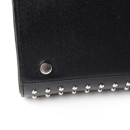 Saint Laurent Grain De Poudre Studded Small Sac De Jour Black 10 of 15