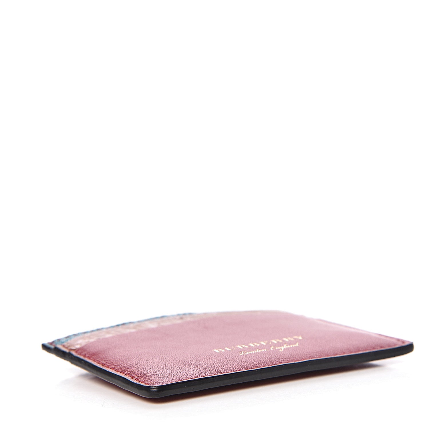 Burberry Calfskin Lizard Alligator Sandon Card Case Deep Red 4 of 7