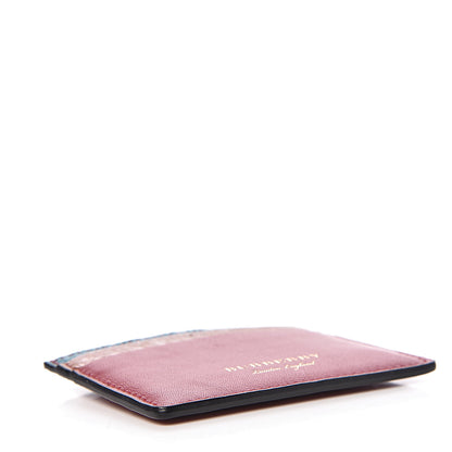 Burberry Calfskin Lizard Alligator Sandon Card Case Deep Red 4 of 7