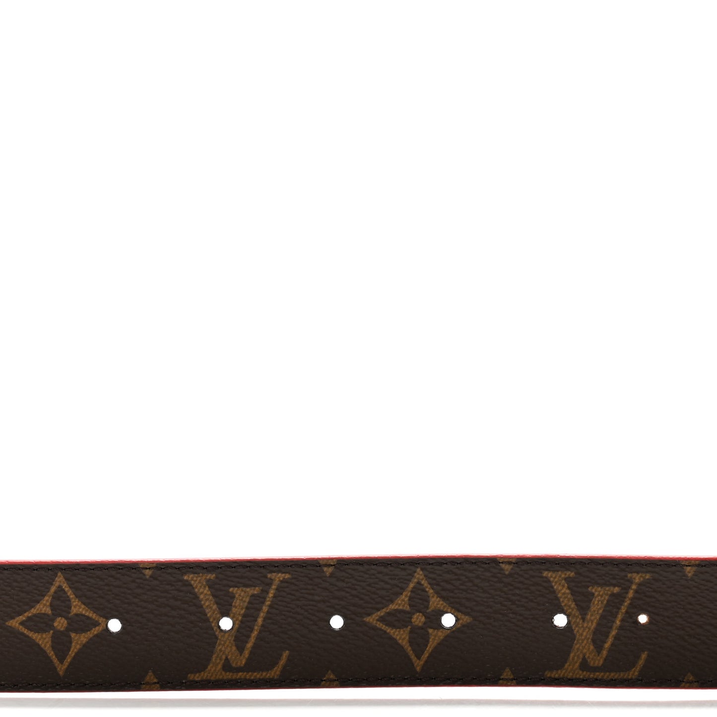 Monogram 30mm LV Initiales Reversible Belt 95 38 Coquelicot