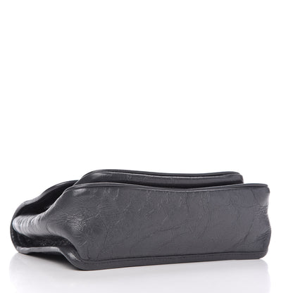 Saint Laurent Crinkled Calfskin Matelasse Monogram Baby Niki Chain Satchel Storm 4 of 12