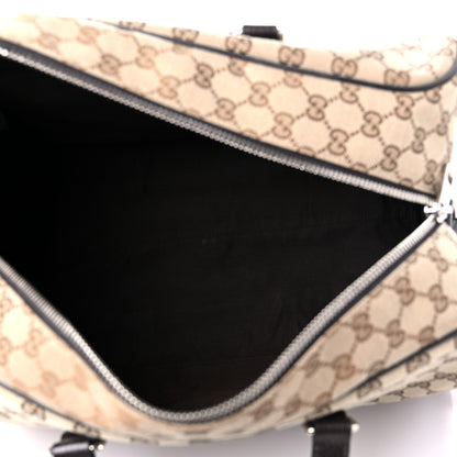 Gucci Monogram Dollar Calfskin Boston Duffle Bag Beige Ebony Testa di Moro Marrone Scuro 5 of 12
