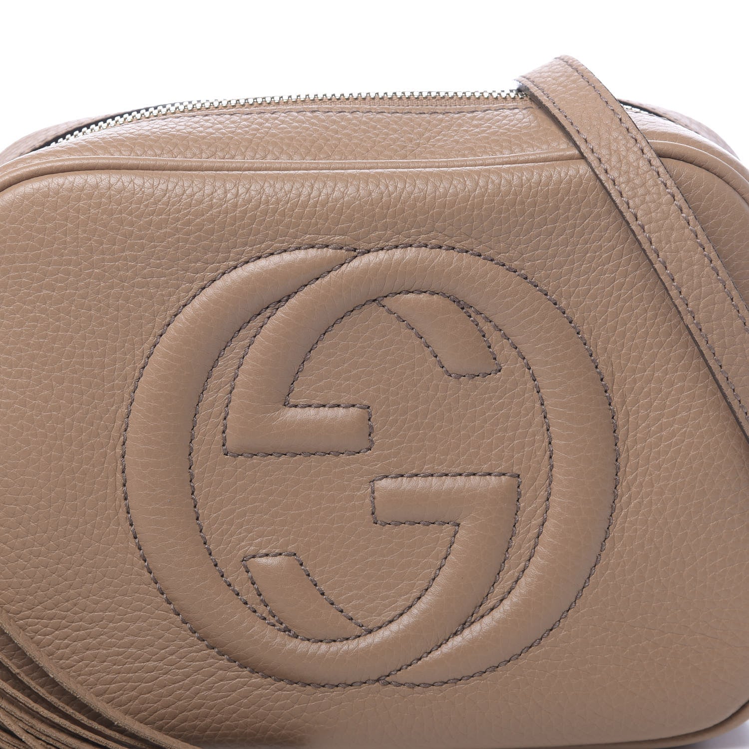 Gucci Pebbled Calfskin Small Soho Disco Bag Camelia 10 of 11