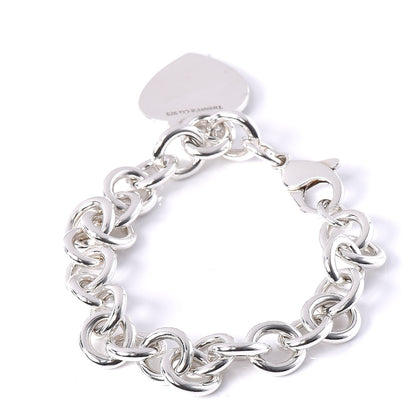Tiffany Sterling Silver Heart Tag Charm Bracelet 3 of 5