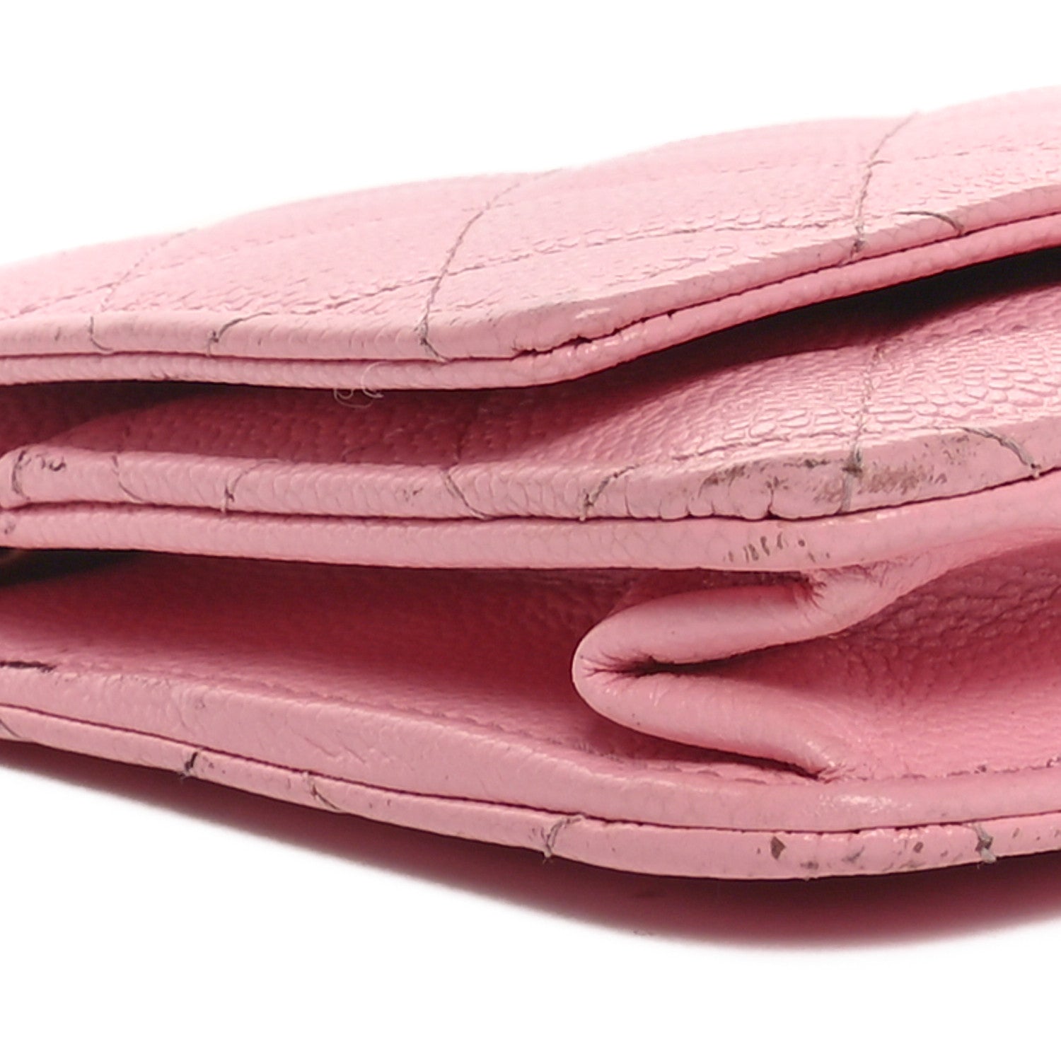 Chanel Caviar Quilted Chain CC Wallet On Chain WOC Pink 10 of 11