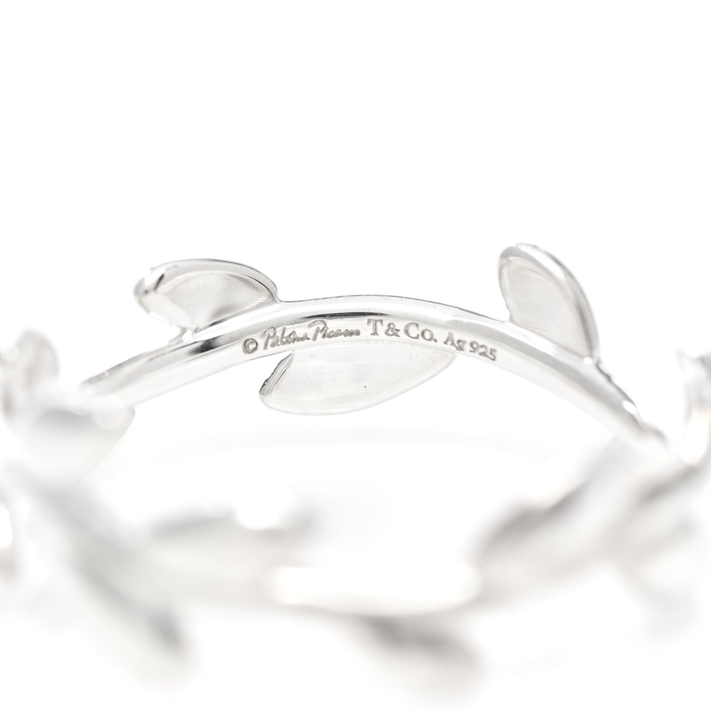 Sterling Silver Paloma Picasso Narrow Olive Leaf Band Ring 52 6