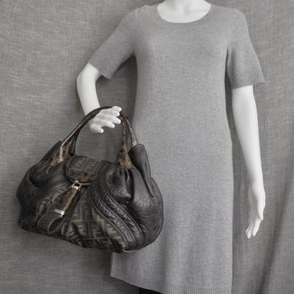 Fendi Zucca Nappa Nuvolata Vitello Tortuga Spy Tobacco Moro 2 of 9