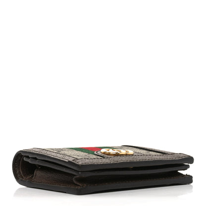 Gucci GG Supreme Monogram Web Ophidia Card Case Beige New Acero 4 of 7