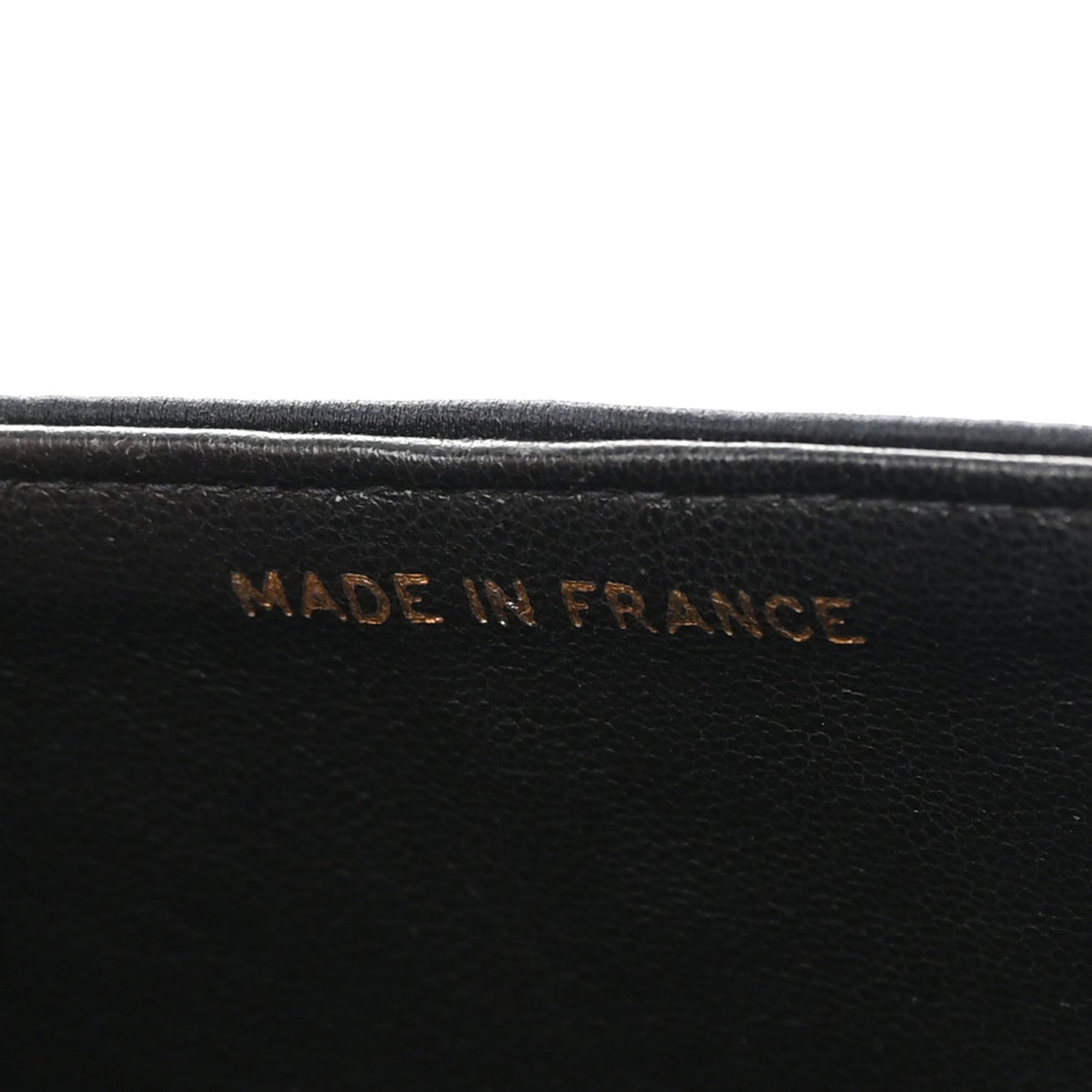 Satin Quilted Medium Double Flap Black