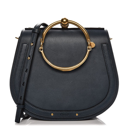 Chloe Calfskin Medium Nile Bracelet Bag Silver Blue 1 of 9