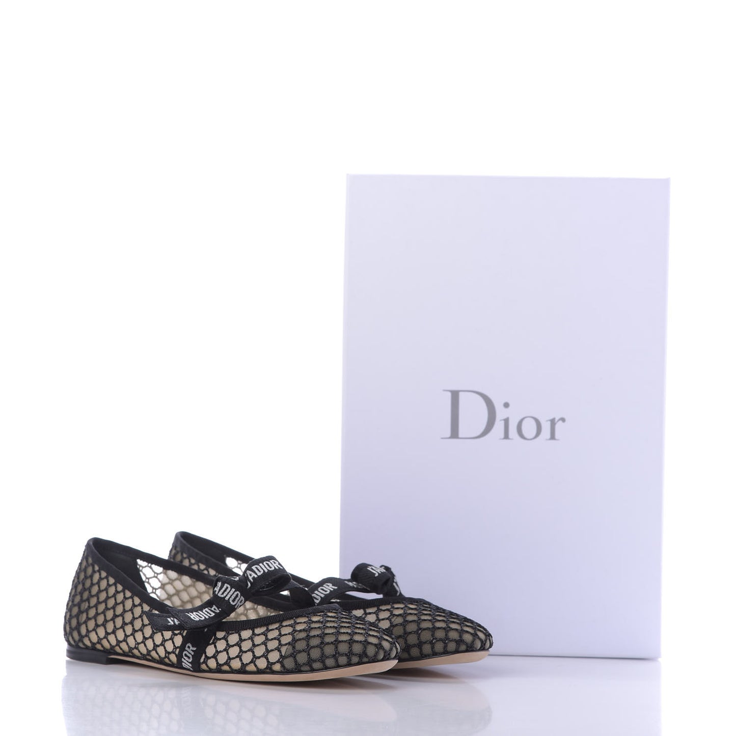 Resille Ribbon Miss J'Adior Ballet Flat 38 Black