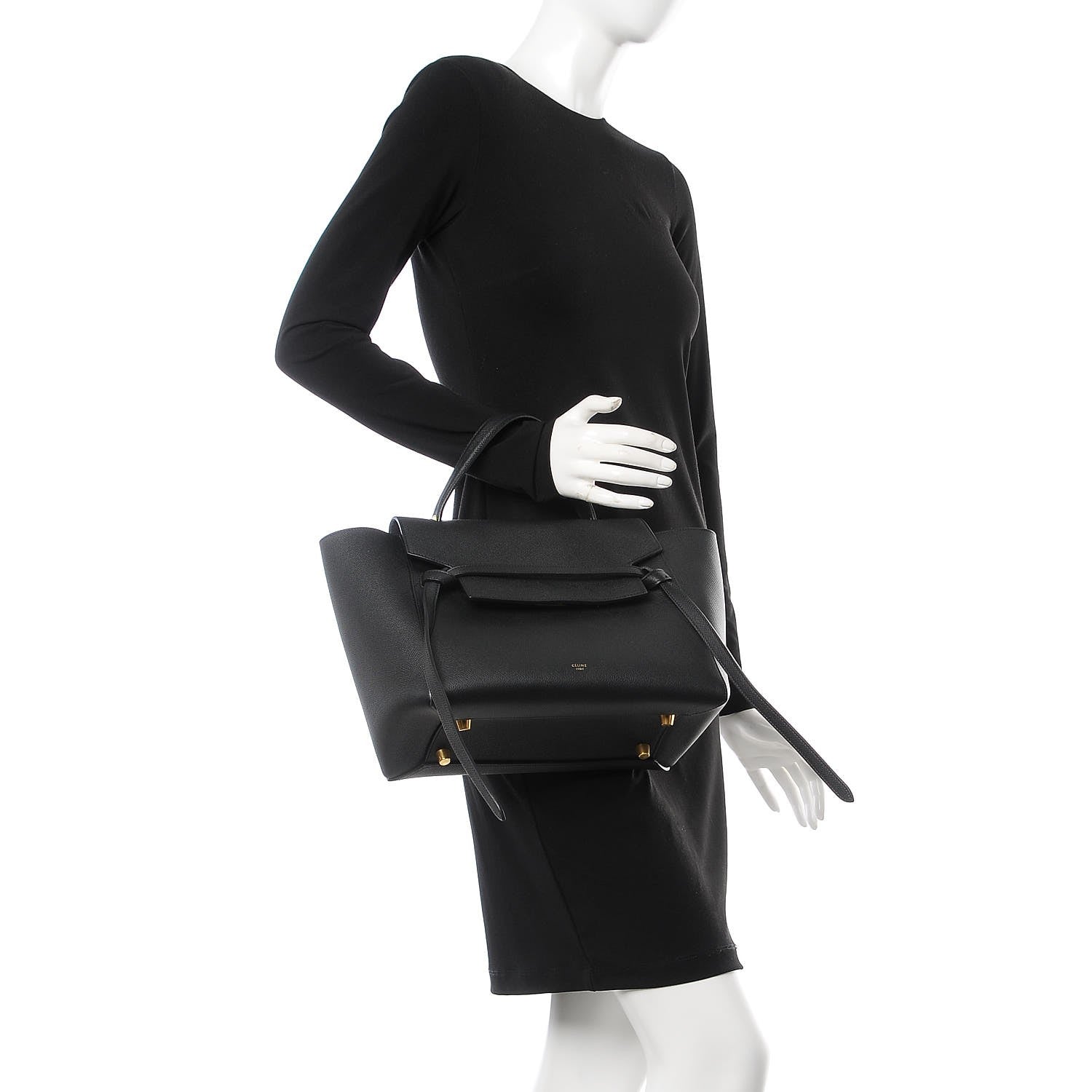 Celine Grained Calfskin Mini Belt Bag Black 3 of 11