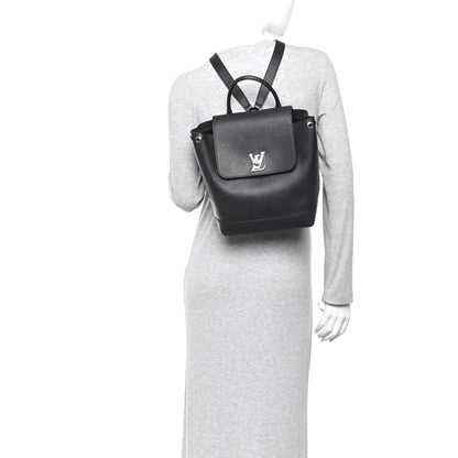 Louis Vuitton Calfskin Lockme Backpack Black 2 of 11