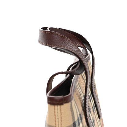 Burberry Haymarket Check Studded Tote Chocolate 10 of 10