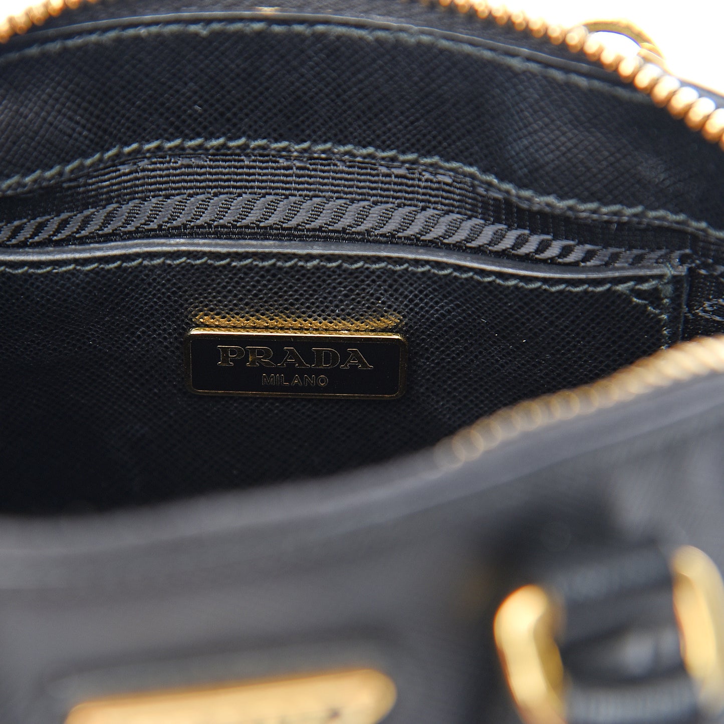 Saffiano Lux Mini Promenade Tote Black